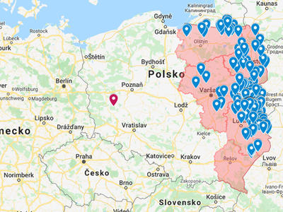 AMP v Polsku „poskočil“ o 300 km na západ!